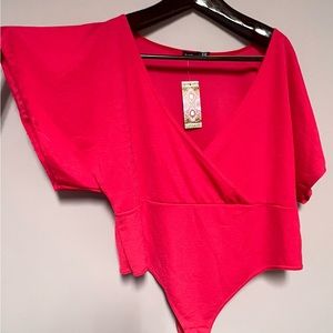 NWT BooHoo PINK Fuchsia BODY Suit 20